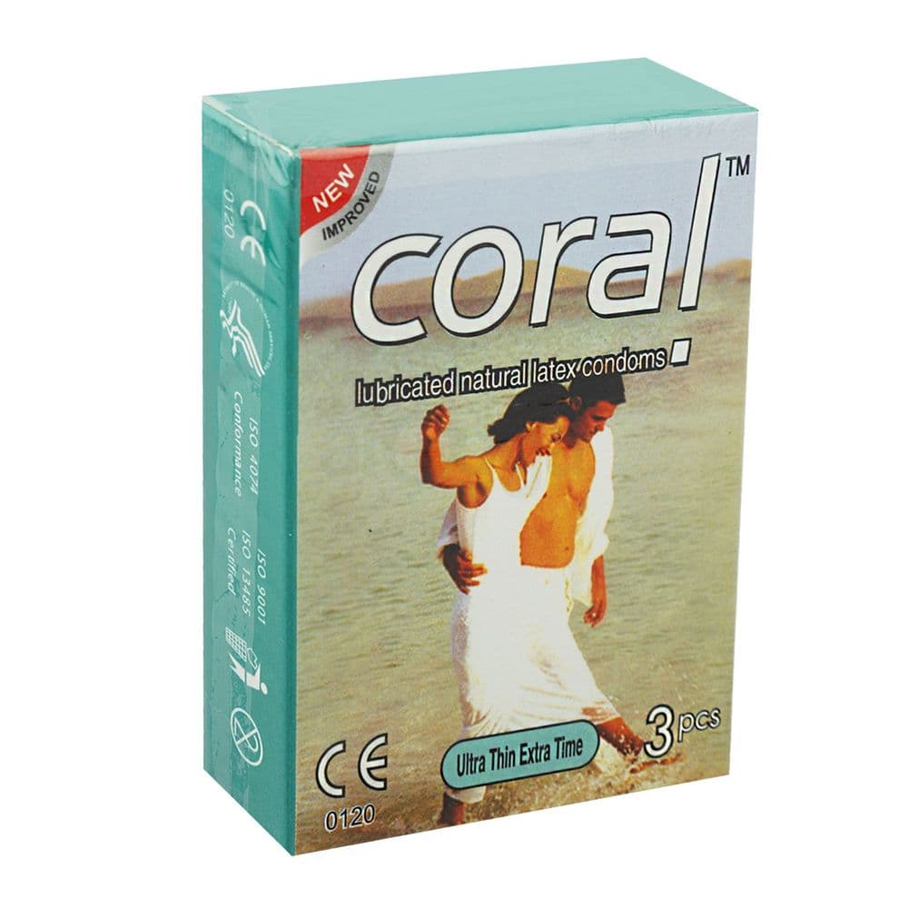Coral-Ultra Thin Extra Time Lubricated Natural Latex Condom