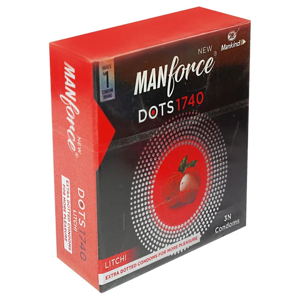 Manforce 1740 Dots Litchi Flavor Condom Combo
